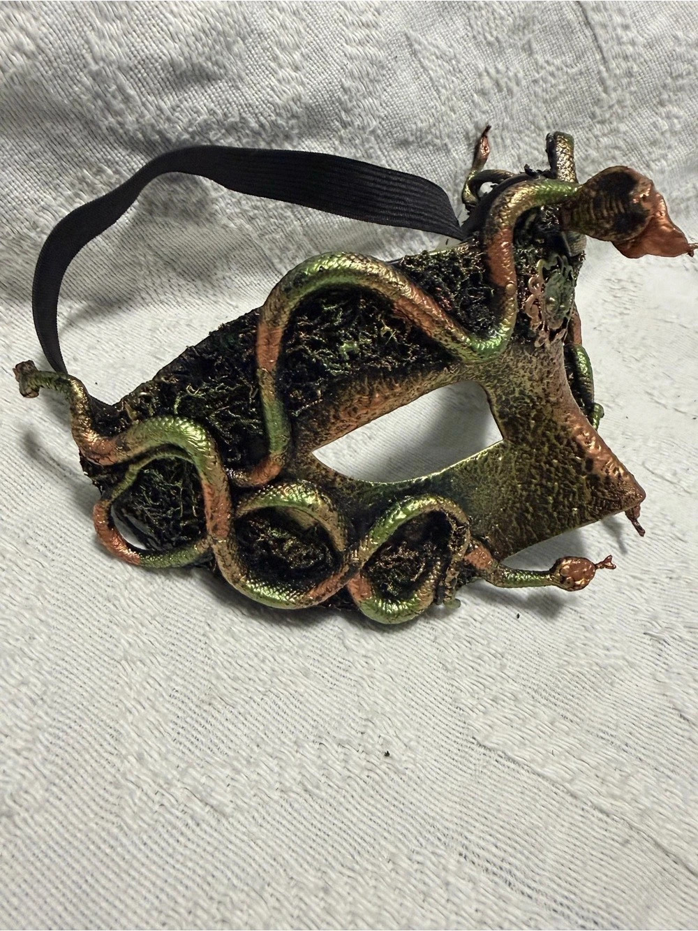 Venetian phantom woodland medusa snake masquerade mask costume halloween - Picture 4 of 7